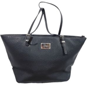 NINE WEST BLACK LARGE TOTE BAG